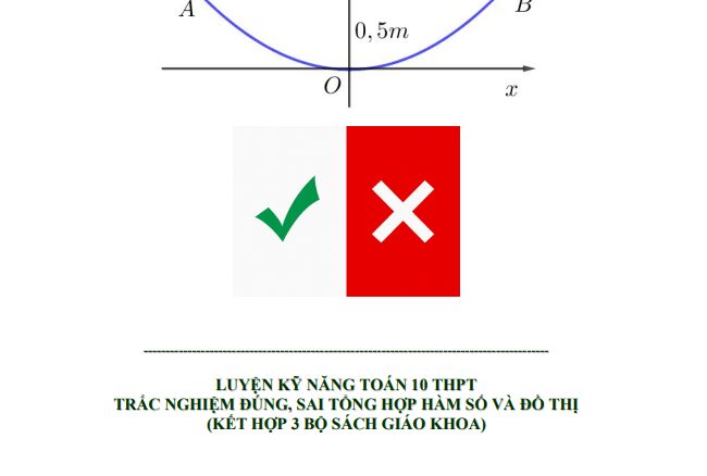 Luyện kỹ năng Toán 10 trắc nghiệm đúng sai tổng hợp hàm số và đồ thị Luyện kỹ năng Toán 10 trắc nghiệm đúng sai tổng hợp hàm số và đồ thị