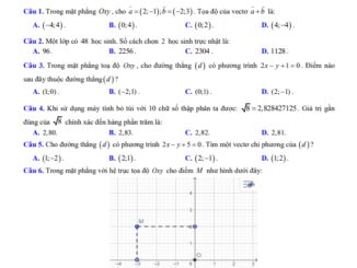 Đề giữa kỳ 2 Toán 10 năm 2024 2025 trường THPT Nguyễn Du Nam Định