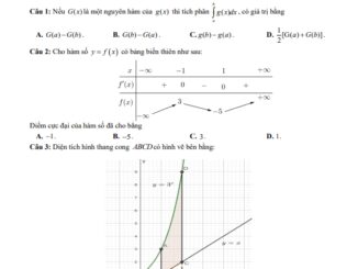 Đề giữa kỳ 2 Toán 12 năm 2024 2025 trường THPT Nguyễn Du Nam Định